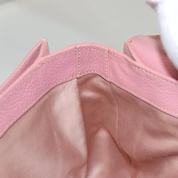 Miu Miu Hand Bag Leather 2way Pink Gold Auth 125296 - Picture 13 of 16